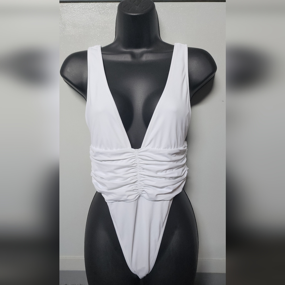 American Eagle Outfitters White One-Piece Swimsuit